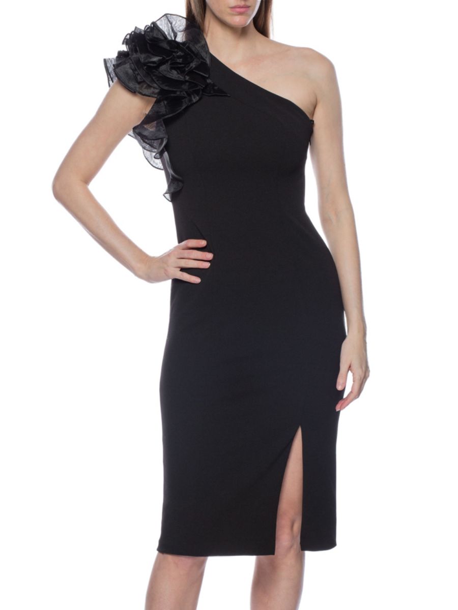 Платье-футляр Marina на одно плечо Marina, черный 
Платье-футляр Marina на одно плечо Marina, черный