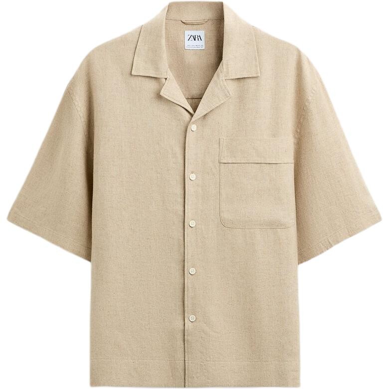 Рубашка мужская бежевая Zara, бежевый
Рубашка мужская бежевая Zara, бежевый