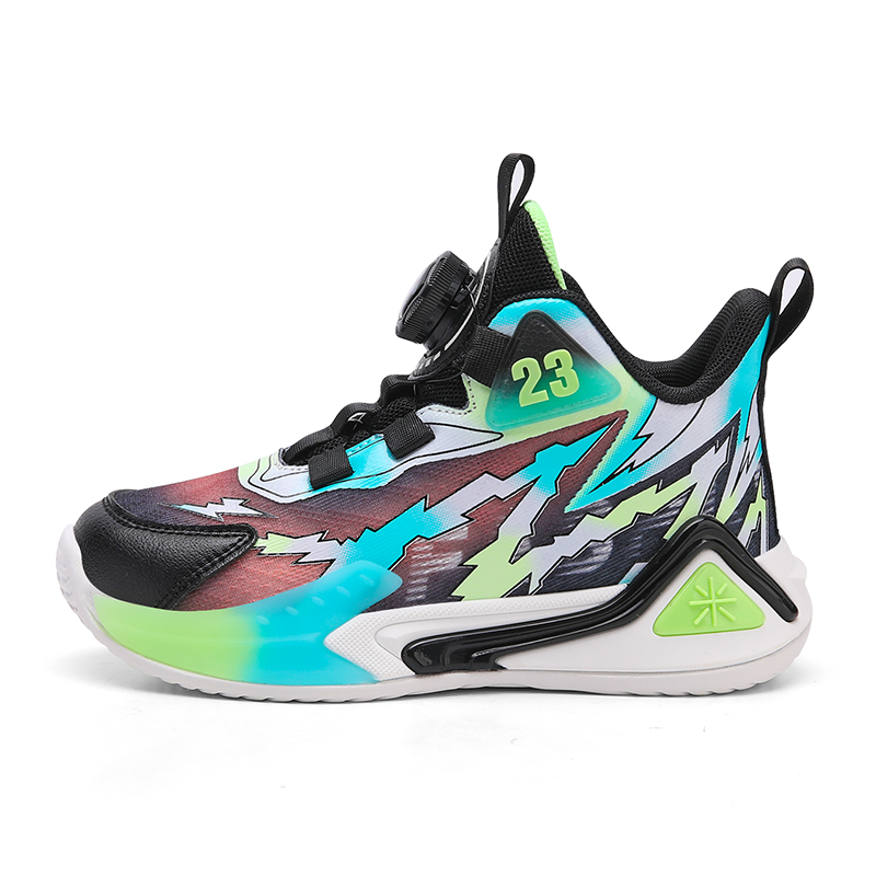 Детские баскетбольные кроссовки с противоскользящей подошвой, устойчивые к истиранию, дышащие, средней высоты, для детей ZHULE, черный/зеленый 
Детские баскетбольные кроссовки с противоскользящей подошвой, устойчивые к истиранию, дышащие, средней высоты, для детей ZHULE, черный/зеленый