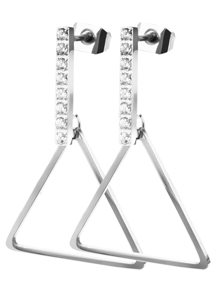 Adeliás Женские серьги из нержавеющей стали со стразами, серебро
Adeliás Женские серьги из нержавеющей стали со стразами, серебро