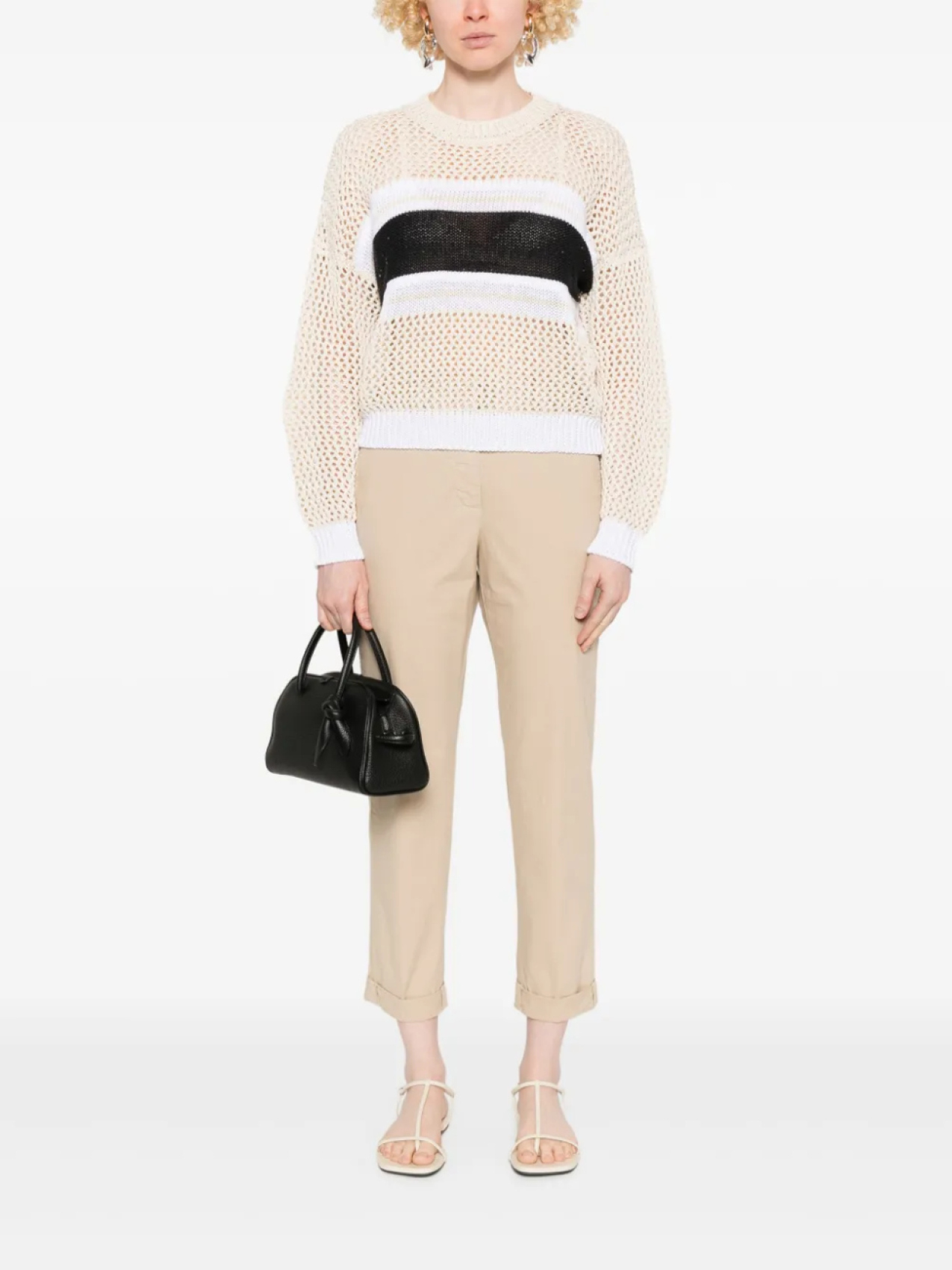 Полосатый свитер Peserico, нейтральный
Полосатый свитер Peserico, нейтральный