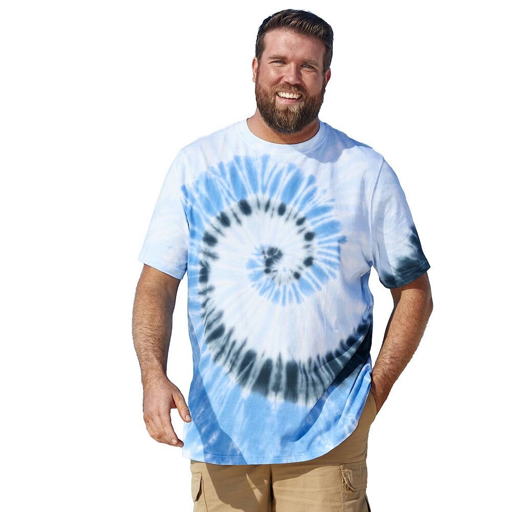 Мужская большая и высокая легкая футболка с круглым вырезом Kingsize с принтом тай-дай KingSize, цвет Cool Blue Tie Dye
Мужская большая и высокая легкая футболка с круглым вырезом Kingsize с принтом тай-дай KingSize, цвет Cool Blue Tie Dye