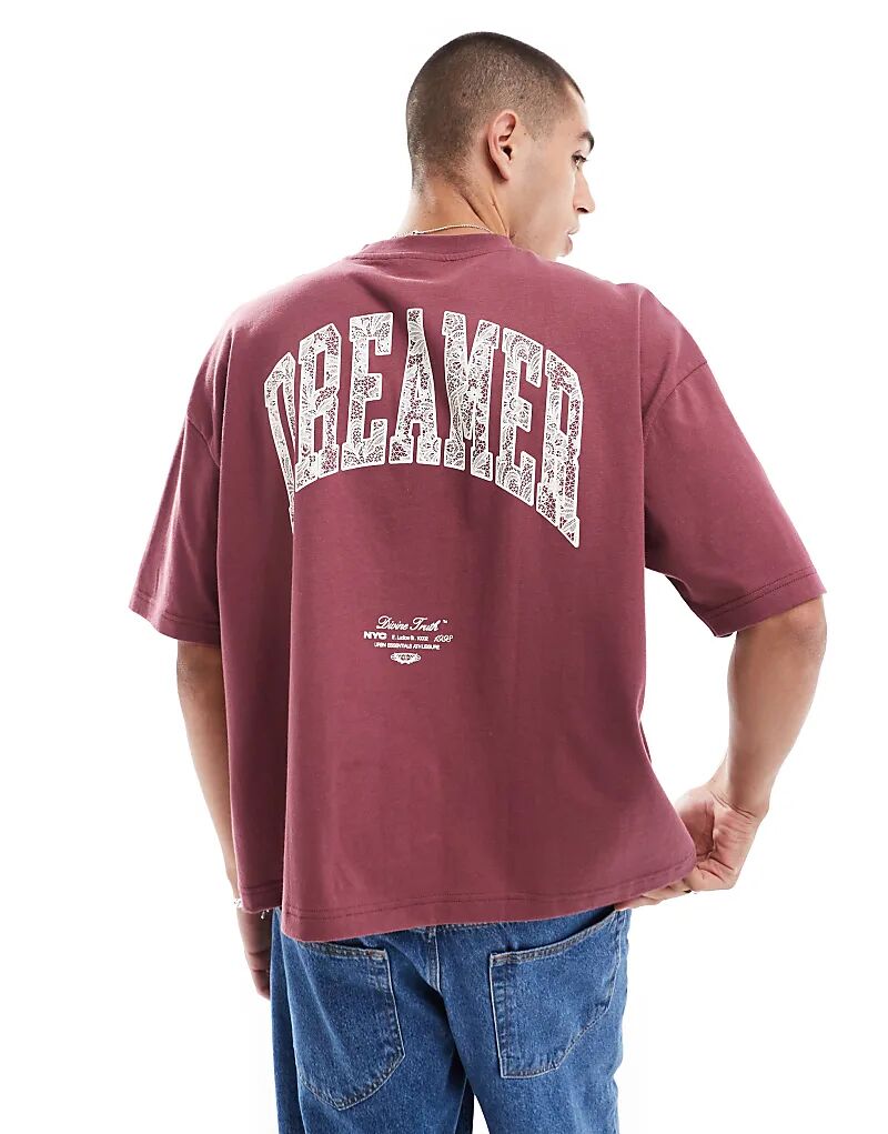 Свободная футболка оверсайз с принтом на спине в бордовом цвете ASOS DESIGN
Свободная футболка оверсайз с принтом на спине в бордовом цвете ASOS DESIGN