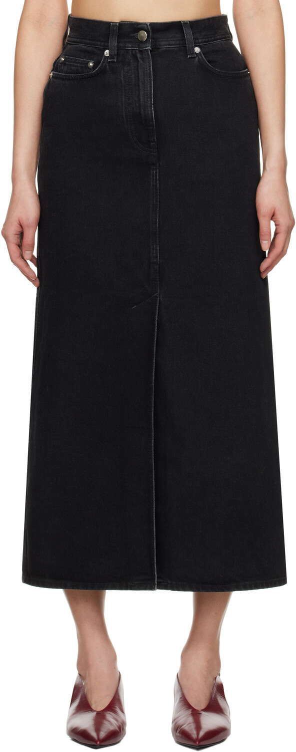Черная джинсовая юбка макси Rona Loulou Studio
Черная джинсовая юбка макси Rona Loulou Studio