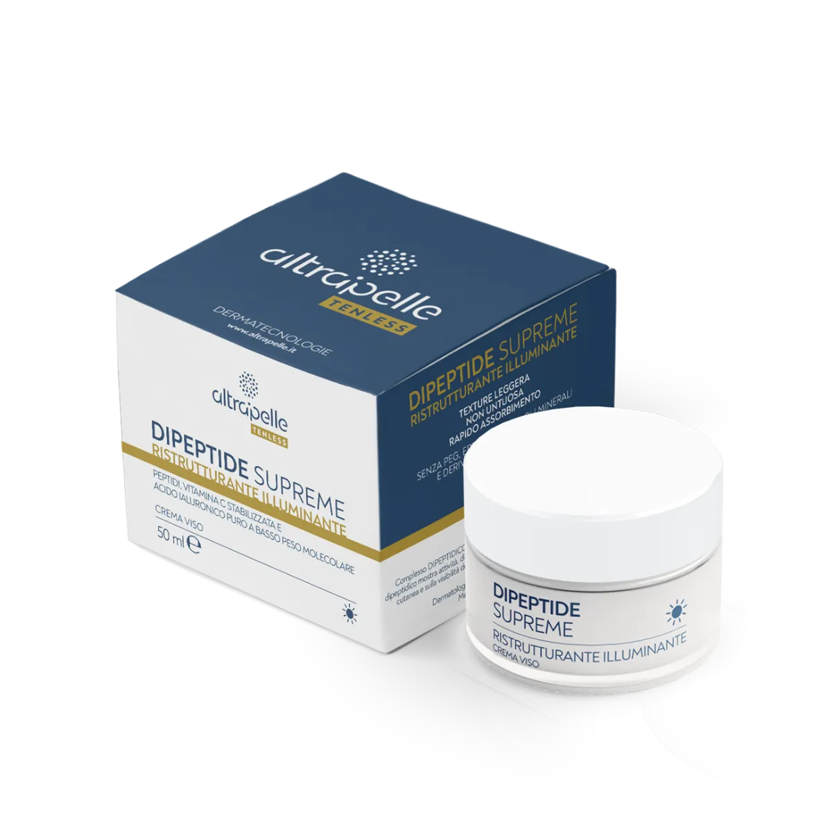 Altrapelle Tenless Dipeptide Supreme дневной реструктурирующий и осветляющий крем для лица
Altrapelle Tenless Dipeptide Supreme дневной реструктурирующий и осветляющий крем для лица