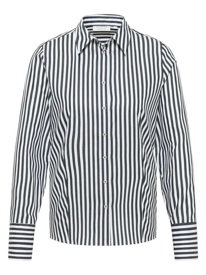 Блузка прямого кроя темно-зеленого цвета Eterna
Блузка прямого кроя темно-зеленого цвета Eterna