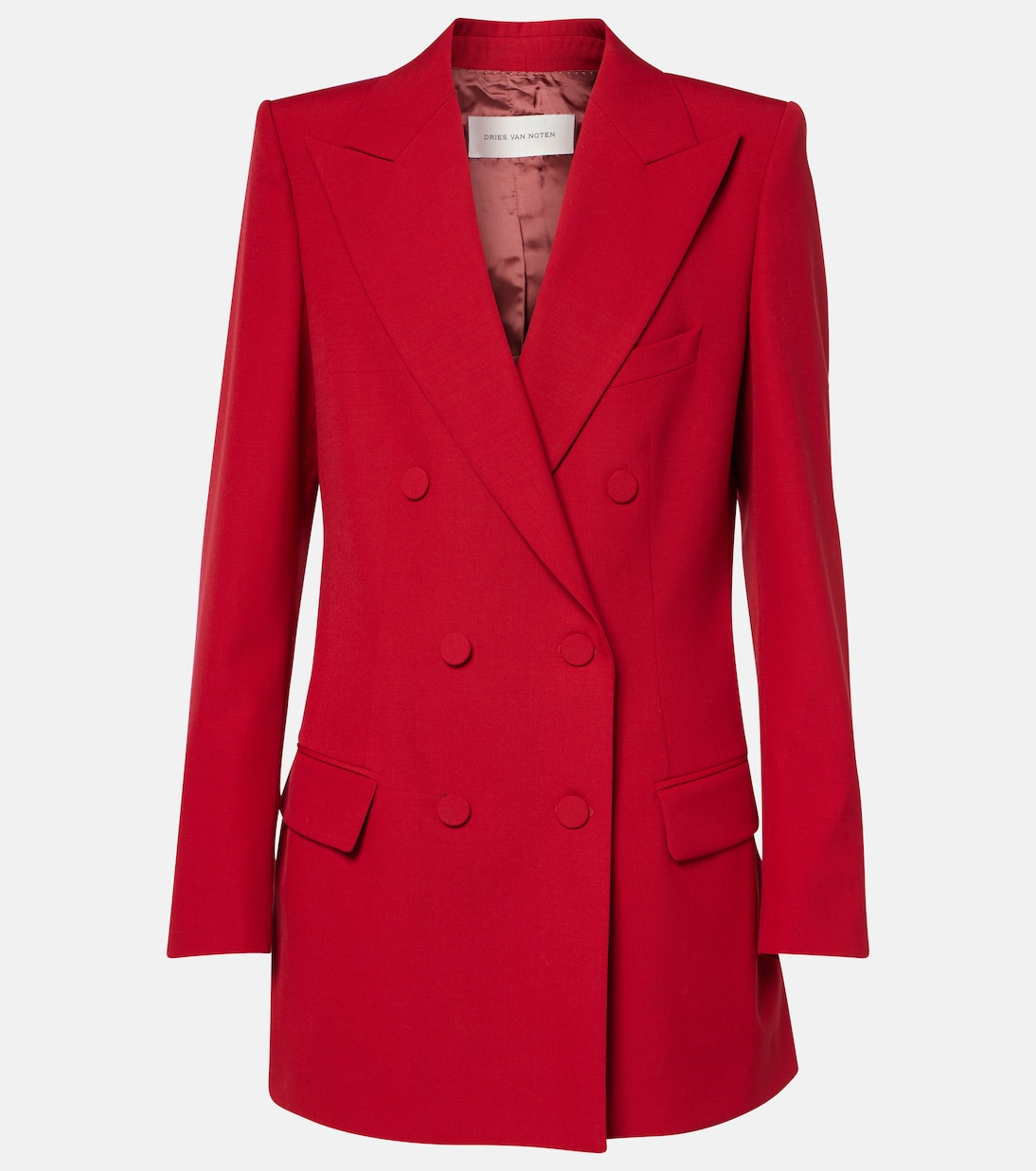 Двубортный шерстяной блейзер Dries Van Noten, красный
Двубортный шерстяной блейзер Dries Van Noten, красный