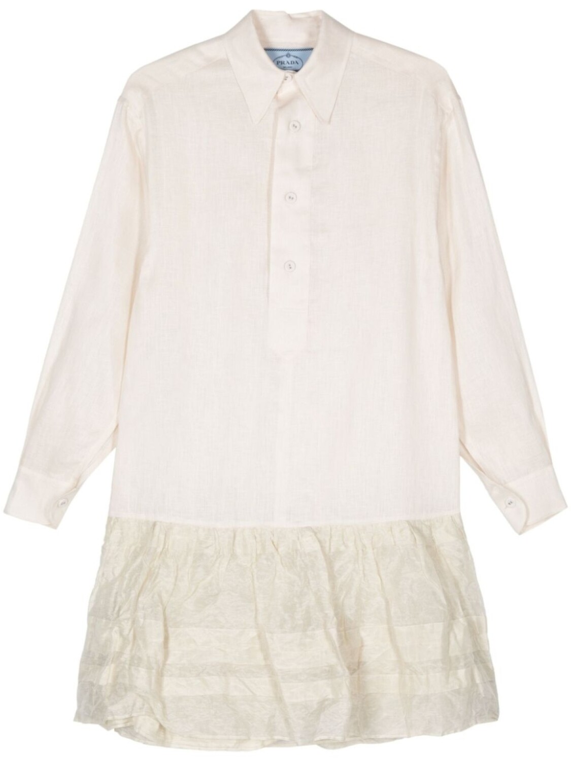 Prada льняное платье миди, нейтральный
Prada льняное платье миди, нейтральный