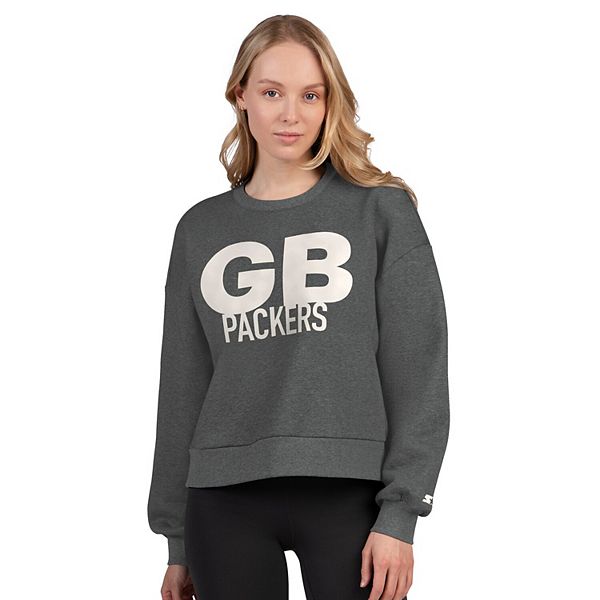 Женский хизер-серый свитшот cropped fleece pullover с принтом green bay packers Starter
Женский хизер-серый свитшот cropped fleece pullover с принтом green bay packers Starter