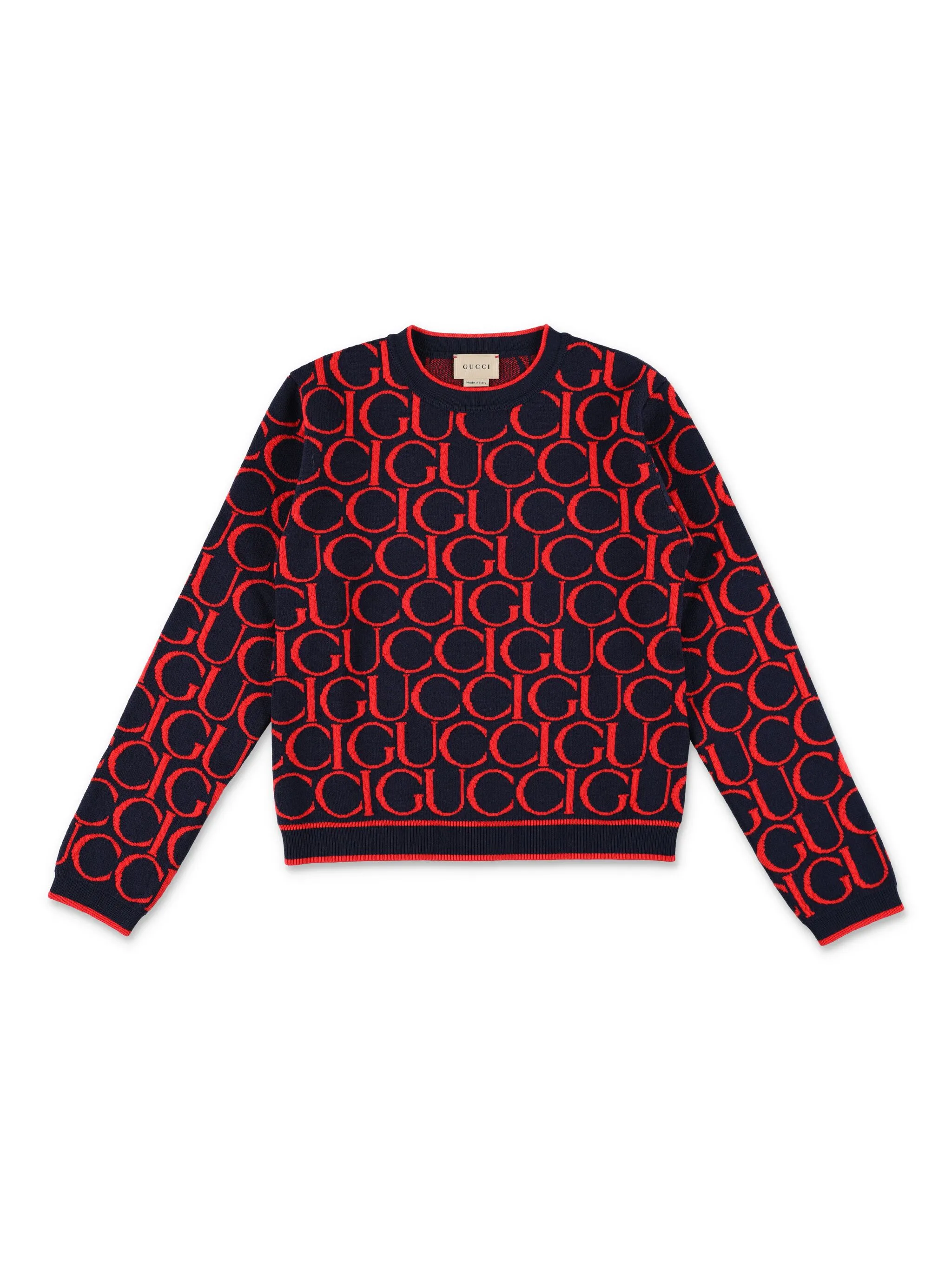 Шерстяной джемпер с жаккардовым логотипом Gucci Kids, синий
Шерстяной джемпер с жаккардовым логотипом Gucci Kids, синий