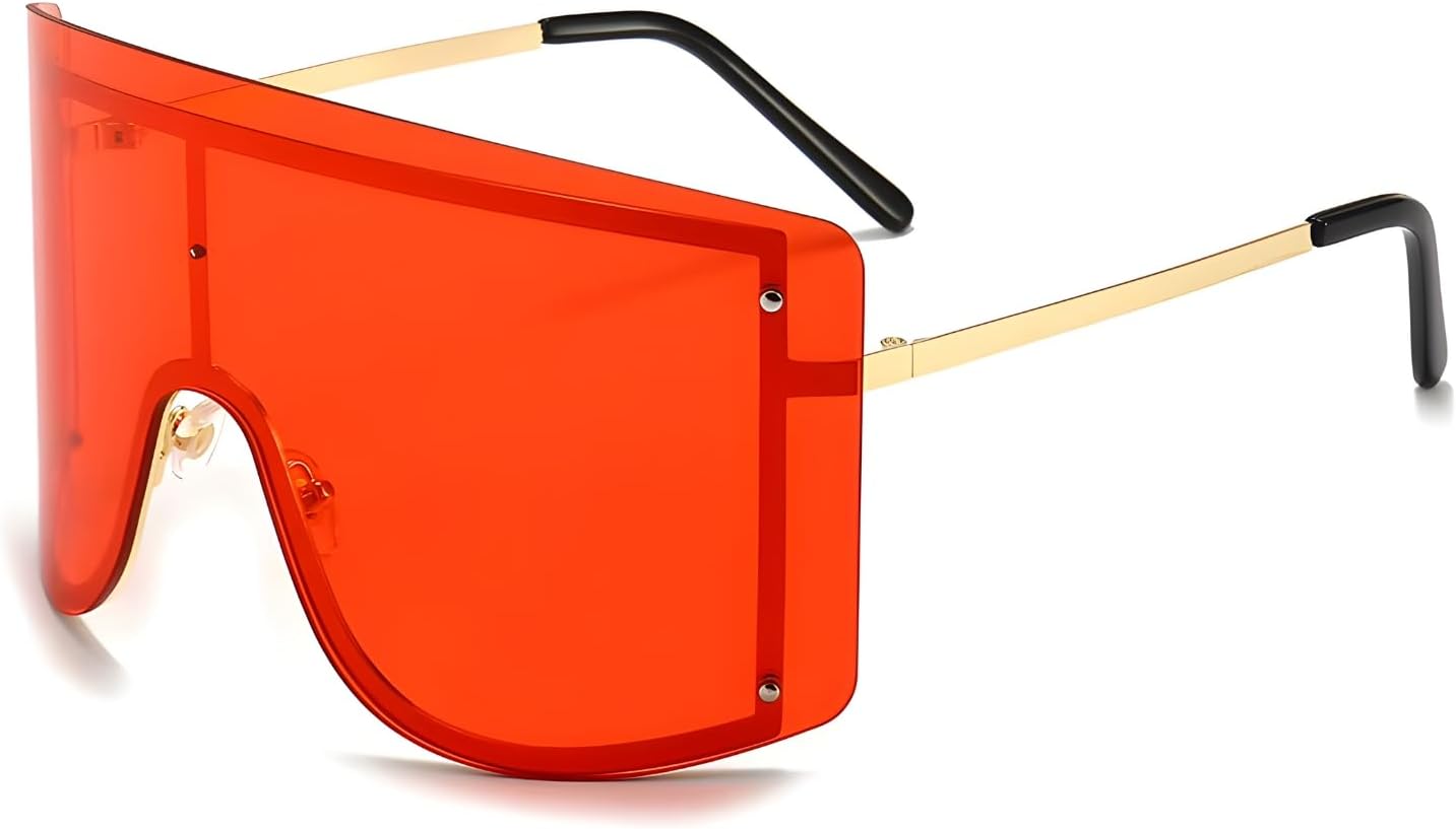 Увеличенные солнцезащитные очки с градиентным остеклением – защита от УФ-излучения UV400, футуристический дизайн, полностью закрывающий лицо SC Sapphire Gorgeous Skin Collection, Red/Gold
Увеличенные солнцезащитные очки с градиентным остеклением – защита от УФ-излучения UV400, футуристический дизайн, полностью закрывающий лицо SC Sapphire Gorgeous Skin Collection, Red/Gold