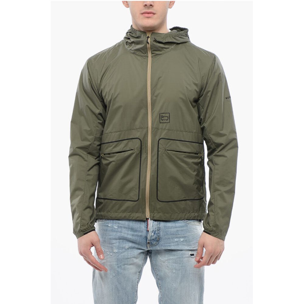 Ветровка с логотипом HIGH AIRATION Woolrich, зеленый 
Ветровка с логотипом HIGH AIRATION Woolrich, зеленый