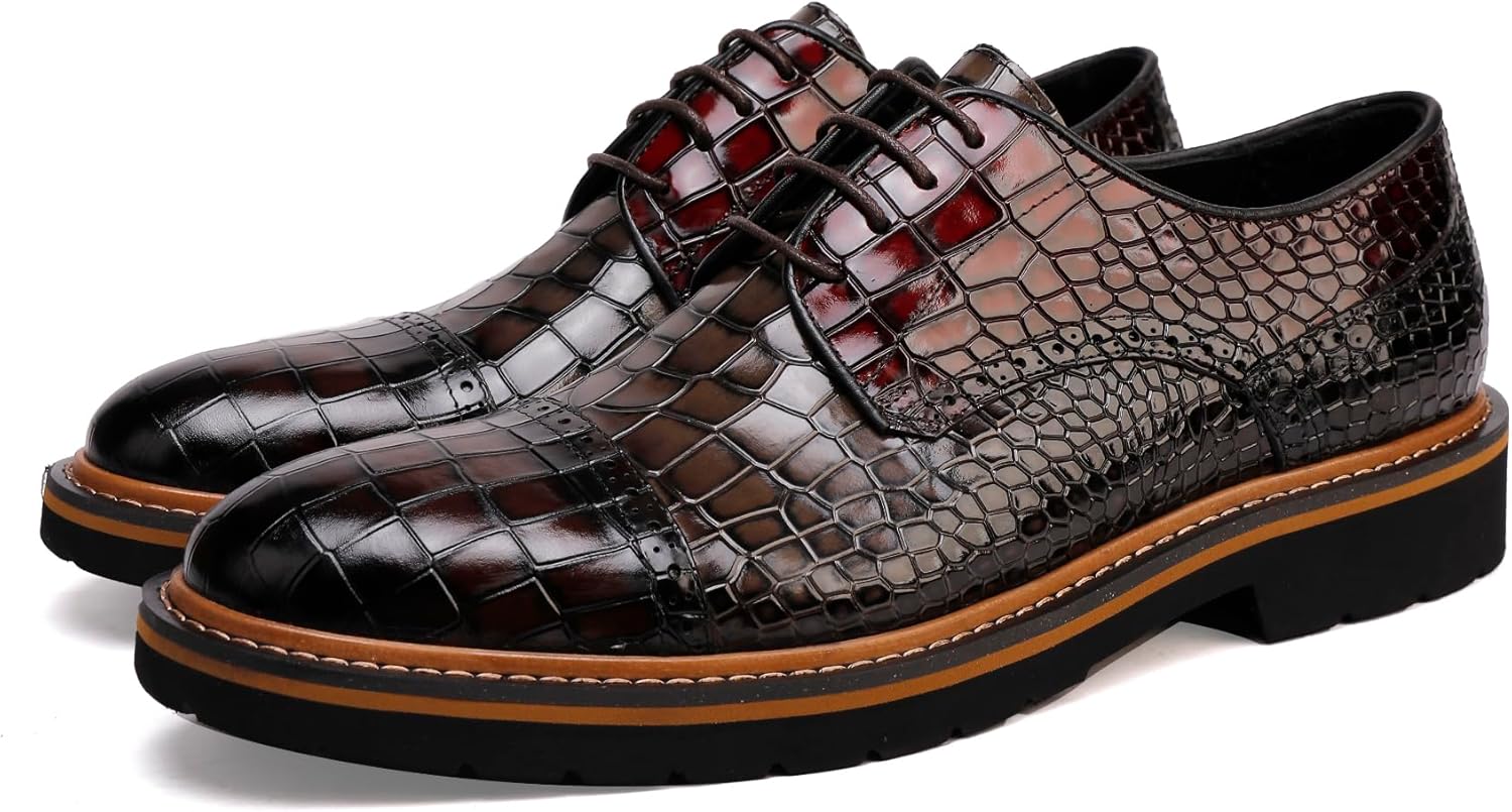 Мужские пенни-лоаферы, кожаные оксфорды деловые броги, узор под крокодила Chrislook, серый
Мужские пенни-лоаферы, кожаные оксфорды деловые броги, узор под крокодила Chrislook, серый