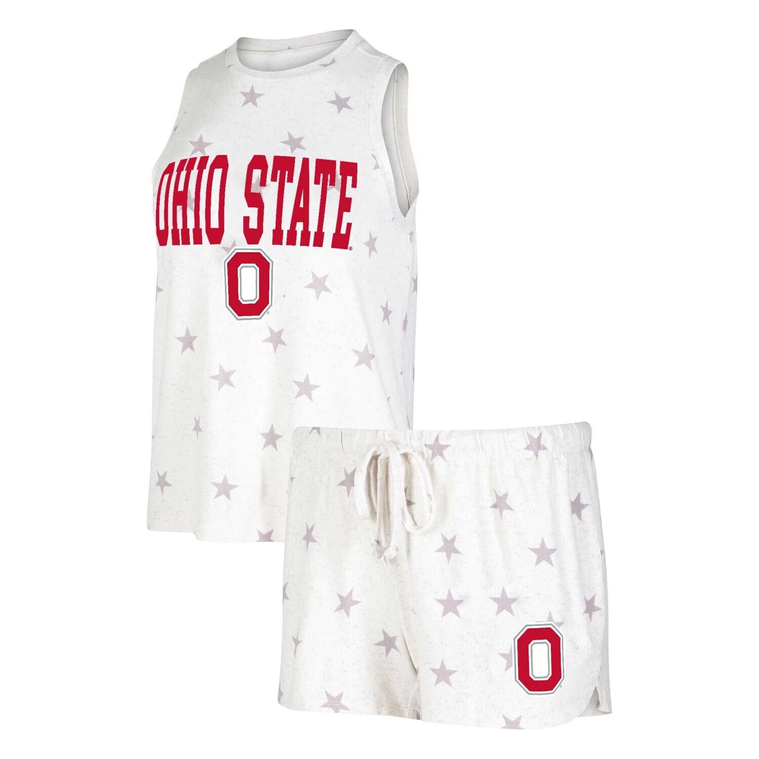 Женский комплект для сна с майкой и шортами Concepts Sport кремового цвета Ohio State Buckeyes Agenda Stars
Женский комплект для сна с майкой и шортами Concepts Sport кремового цвета Ohio State Buckeyes Agenda Stars