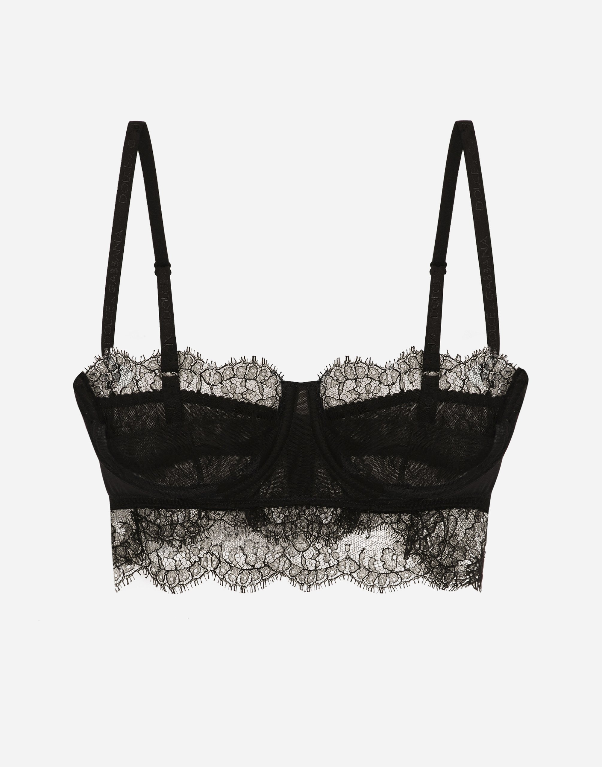 Кружевной бралетт-балконет Dolce & Gabbana, черный
Кружевной бралетт-балконет Dolce & Gabbana, черный