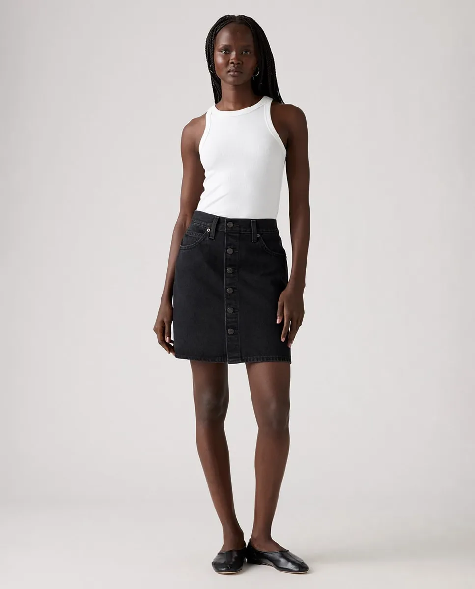 Короткая джинсовая юбка с средней посадкой Levi's, черный
Короткая джинсовая юбка с средней посадкой Levi's, черный