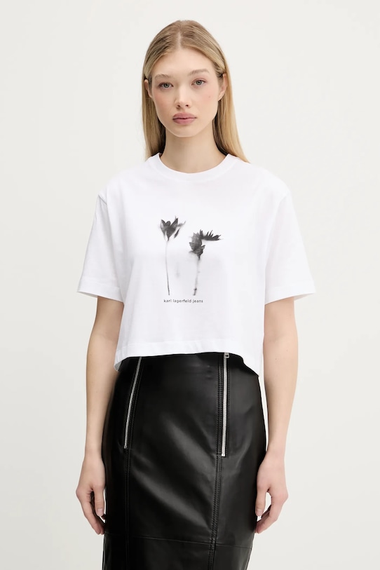 Хлопковая футболка Karl Lagerfeld Jeans, белый
Хлопковая футболка Karl Lagerfeld Jeans, белый