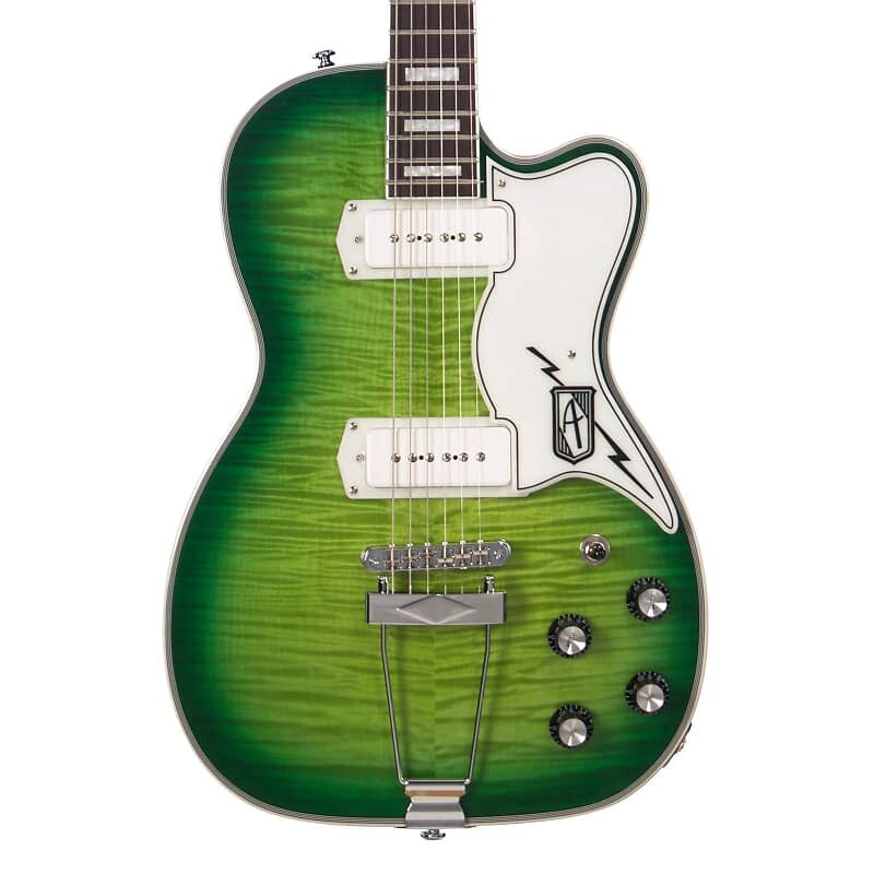 Электрогитара Airline Guitars Tuxedo - Greenburst Flame - Hollowbody Vintage Reissue Electric Guitar - NEW!
Электрогитара Airline Guitars Tuxedo - Greenburst Flame - Hollowbody Vintage Reissue Electric Guitar - NEW!
