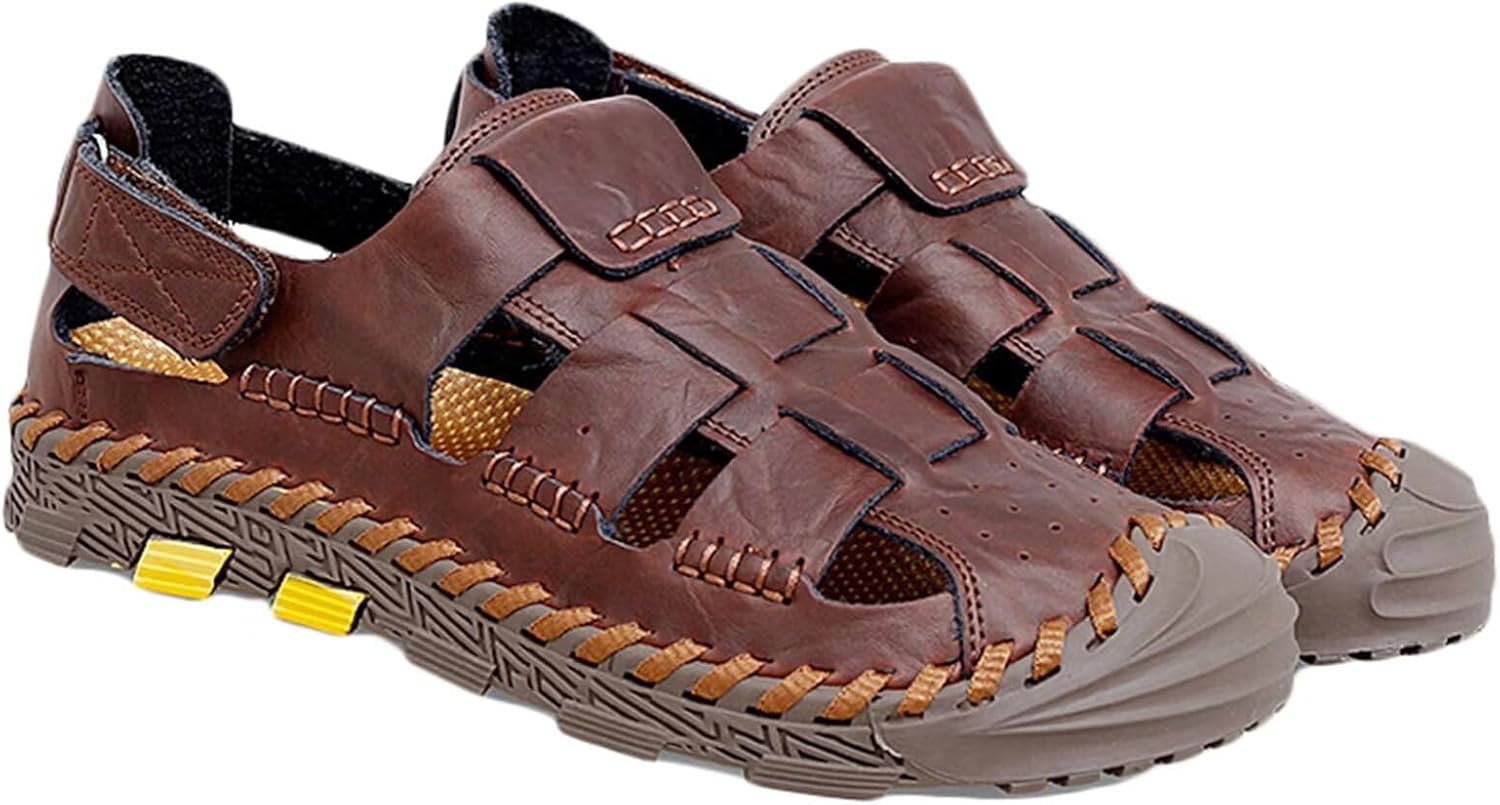 Мужские кожаные сандалии с закрытым носком для прогулок на природе, вождения, водонепроницаемые спортивные сандалии, сандалии рыбака, пляжные водные сандалии Hnvavq, E
Мужские кожаные сандалии с закрытым носком для прогулок на природе, вождения, водонепроницаемые спортивные сандалии, сандалии рыбака, пляжные водные сандалии Hnvavq, E