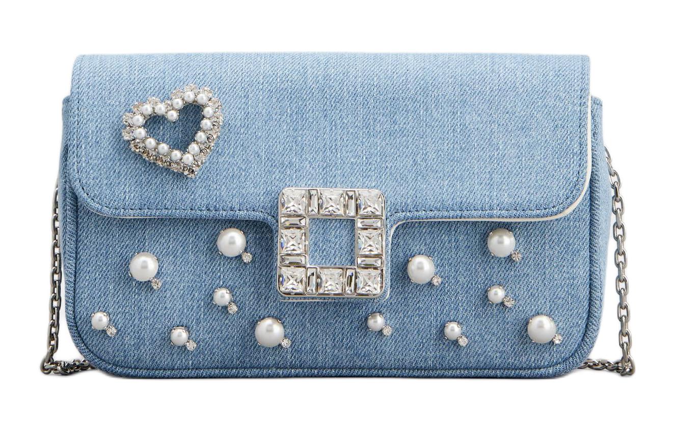 Roger Vivier Женская синяя джинсовая клатч на одно плечо с перекрестным ремнем
Roger Vivier Женская синяя джинсовая клатч на одно плечо с перекрестным ремнем