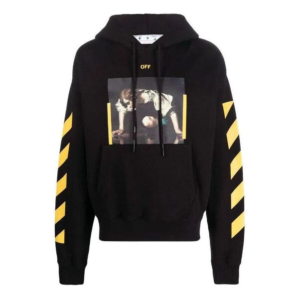 Толстовка caravaggio print hoodie 'black yellow' Off-White, черный 
Толстовка caravaggio print hoodie 'black yellow' Off-White, черный