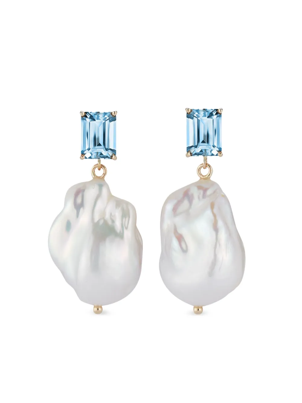 Серьги из желтого золота с жемчугом и топазом Mateo, синий
Серьги из желтого золота с жемчугом и топазом Mateo, синий