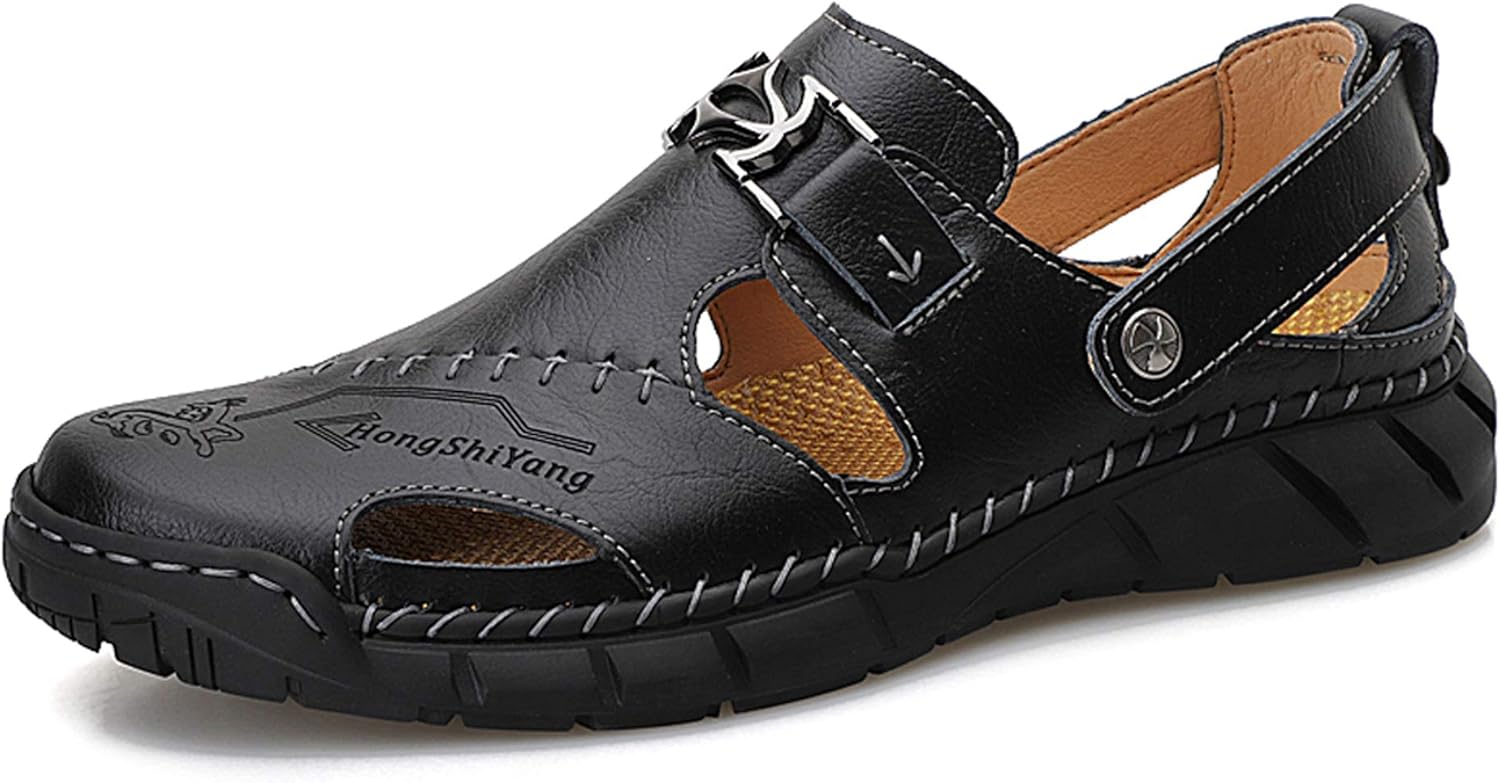 Мужские спортивные кожаные сандалии Honeystore с отверстиями, слипоны, повседневная обувь, большие размеры, черный
Мужские спортивные кожаные сандалии Honeystore с отверстиями, слипоны, повседневная обувь, большие размеры, черный