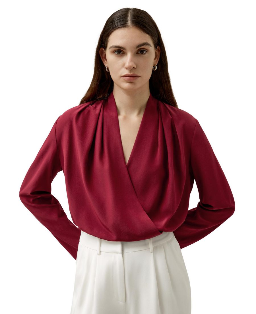 Женская шелковая блузка с длинными рукавами из крепдешина LILYSILK, Cherry red
Женская шелковая блузка с длинными рукавами из крепдешина LILYSILK, Cherry red