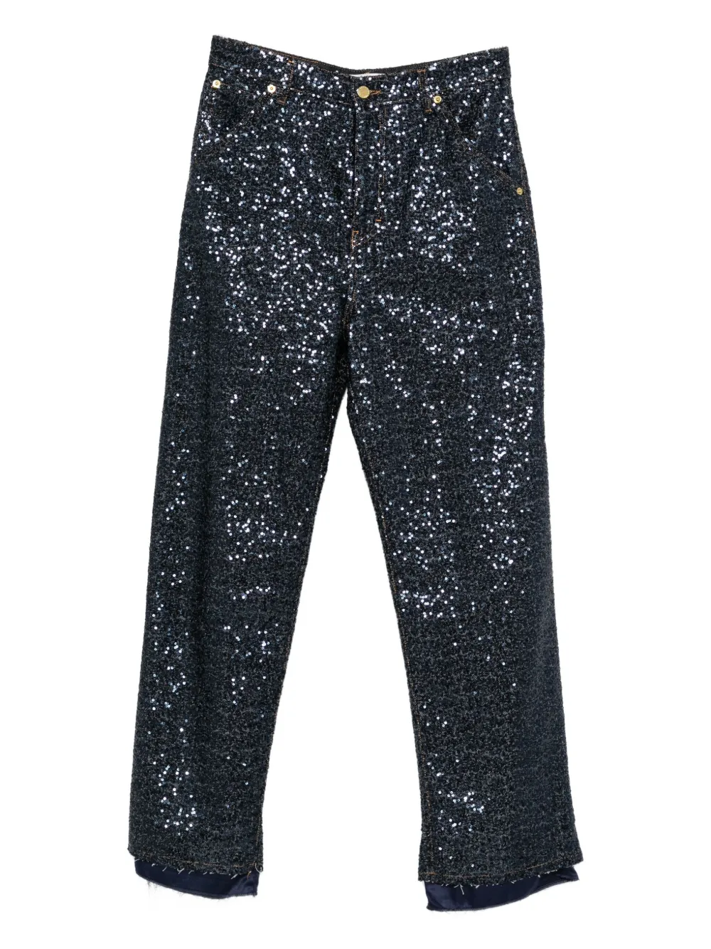 Джинсы, украшенные пайетками DARKPARK, синий 
Джинсы, украшенные пайетками DARKPARK, синий