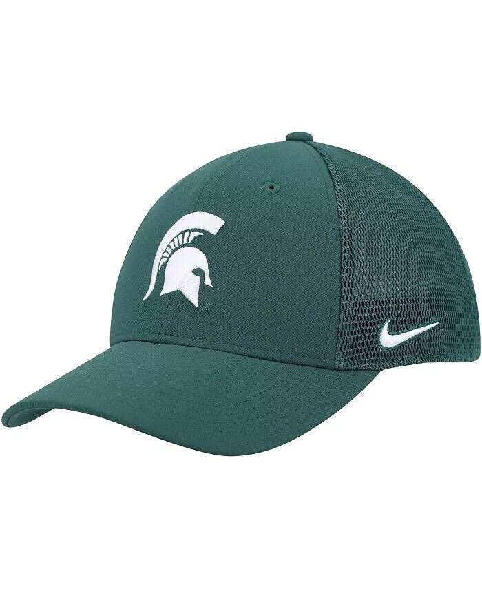 Мужская зеленая кепка с логотипом Michigan State Spartans Legacy91 Meshback Performance Flex Nike, зеленый