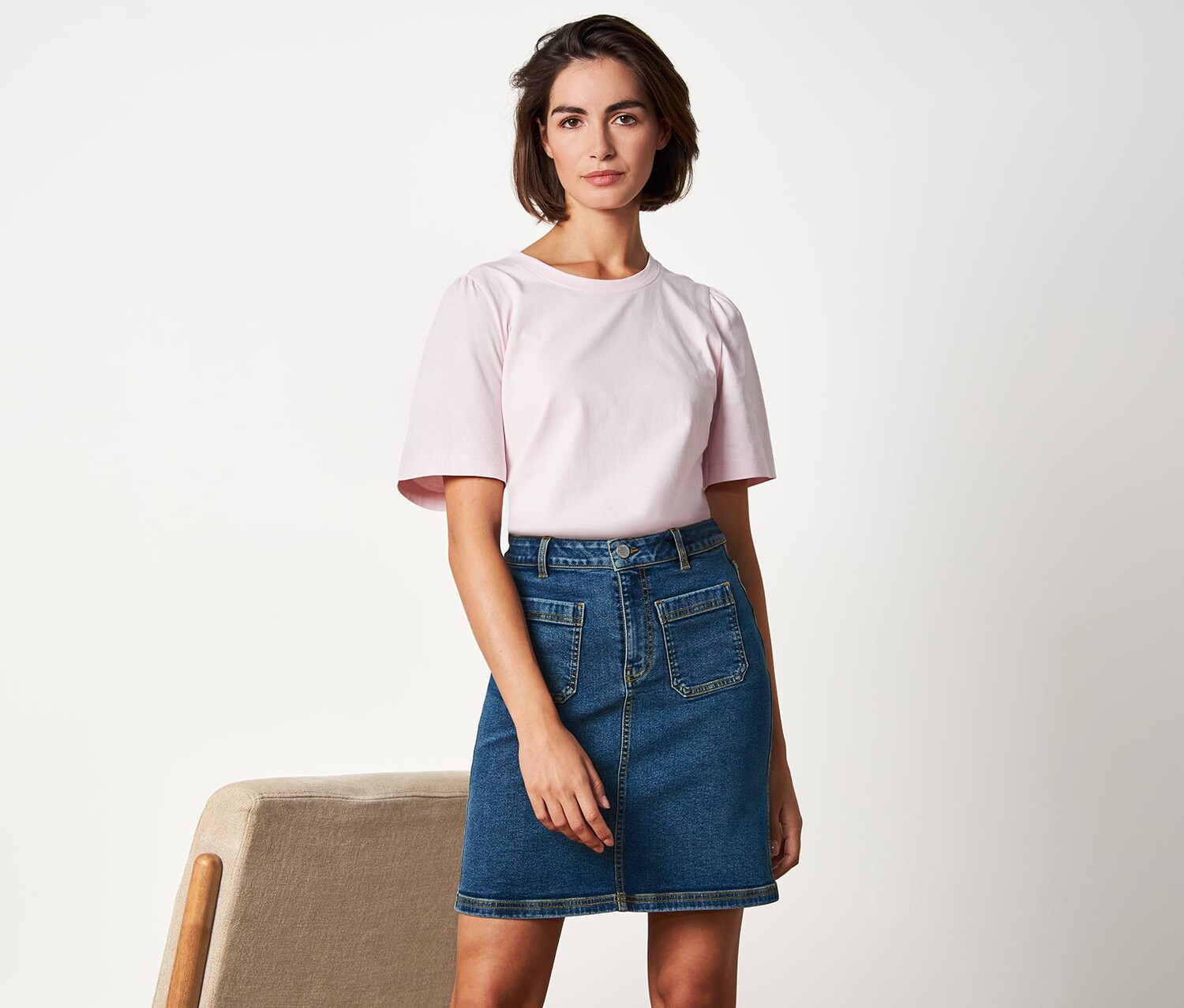 Джинсовая юбка Tchibo, средне-синий деним
Джинсовая юбка Tchibo, средне-синий деним