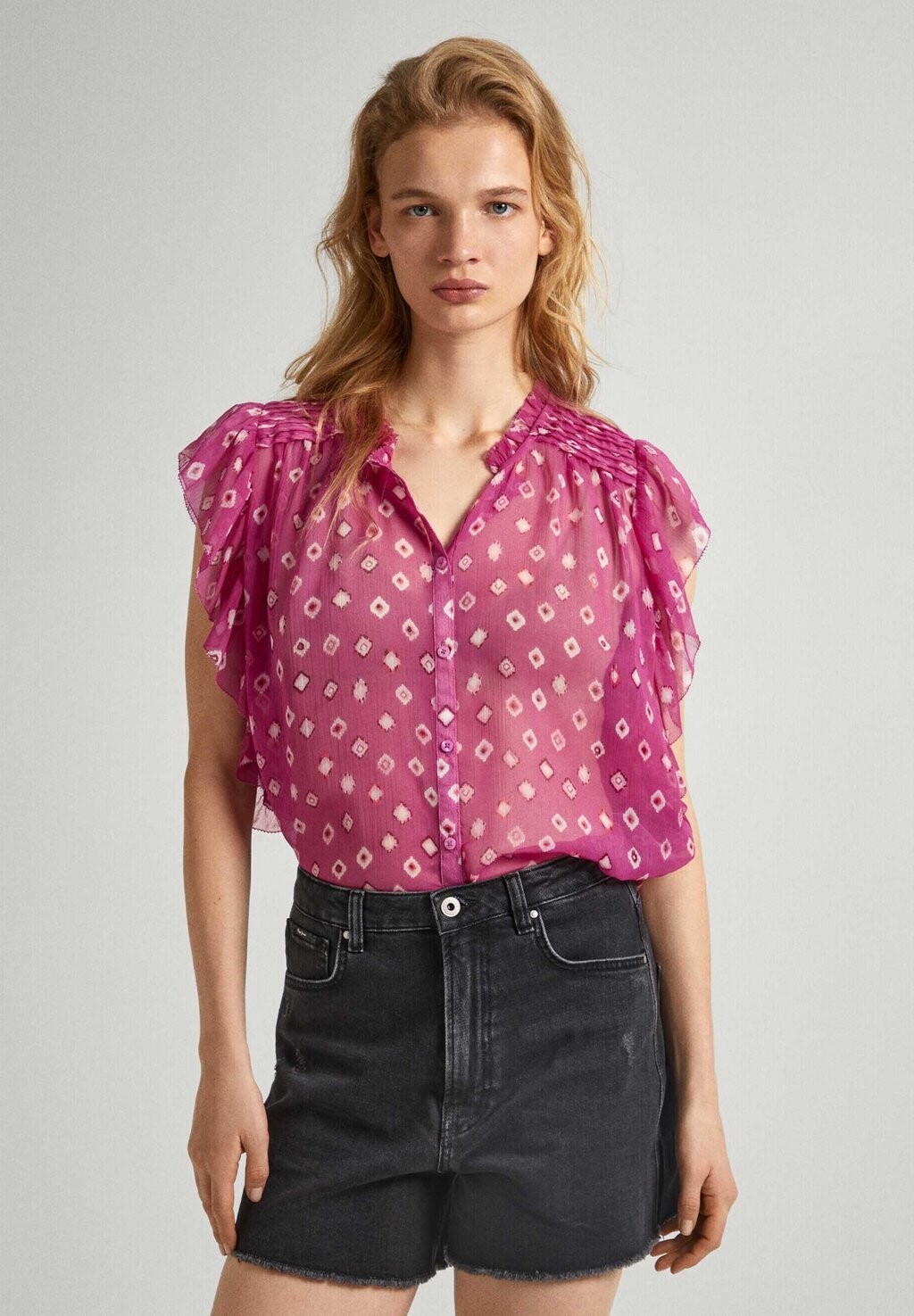 Блузка MARLEY Pepe Jeans, цвет english rose pink 
Блузка MARLEY Pepe Jeans, цвет english rose pink