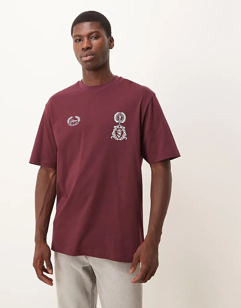 Футболка свободного кроя ASOS DEISGN с принтом бордового цвета
Футболка свободного кроя ASOS DEISGN с принтом бордового цвета