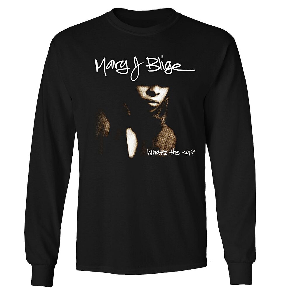 Мужская футболка с длинным рукавом Mary J Blige 411 Cover Licensed Character, черный
Мужская футболка с длинным рукавом Mary J Blige 411 Cover Licensed Character, черный