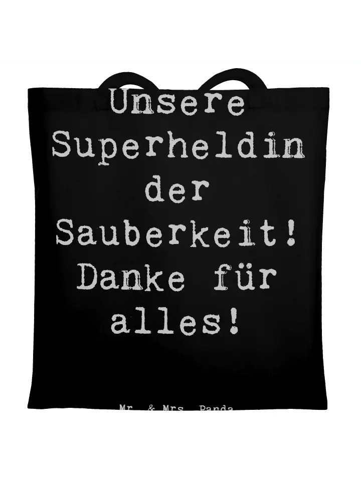 Сумка для переноски Mr & Mrs Panda Putzfrau Superheldin, черный
Сумка для переноски Mr & Mrs Panda Putzfrau Superheldin, черный