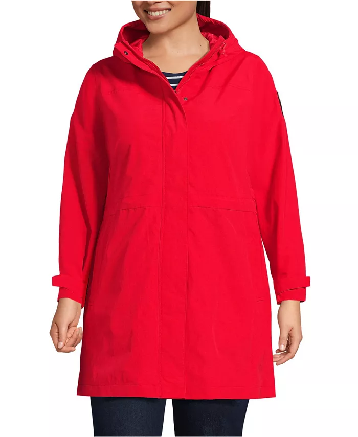 Водонепроницаемый плащ Squall с капюшоном больших размеров Lands' End, красный
Водонепроницаемый плащ Squall с капюшоном больших размеров Lands' End, красный