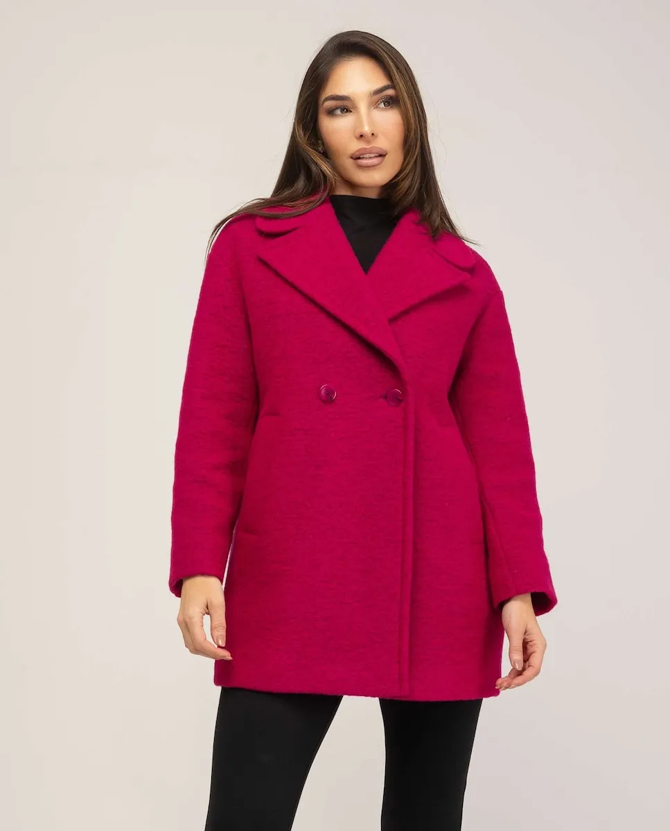 Женское пальто с перекрестной застежкой и большим воротником Fsh, фуксия
Женское пальто с перекрестной застежкой и большим воротником Fsh, фуксия