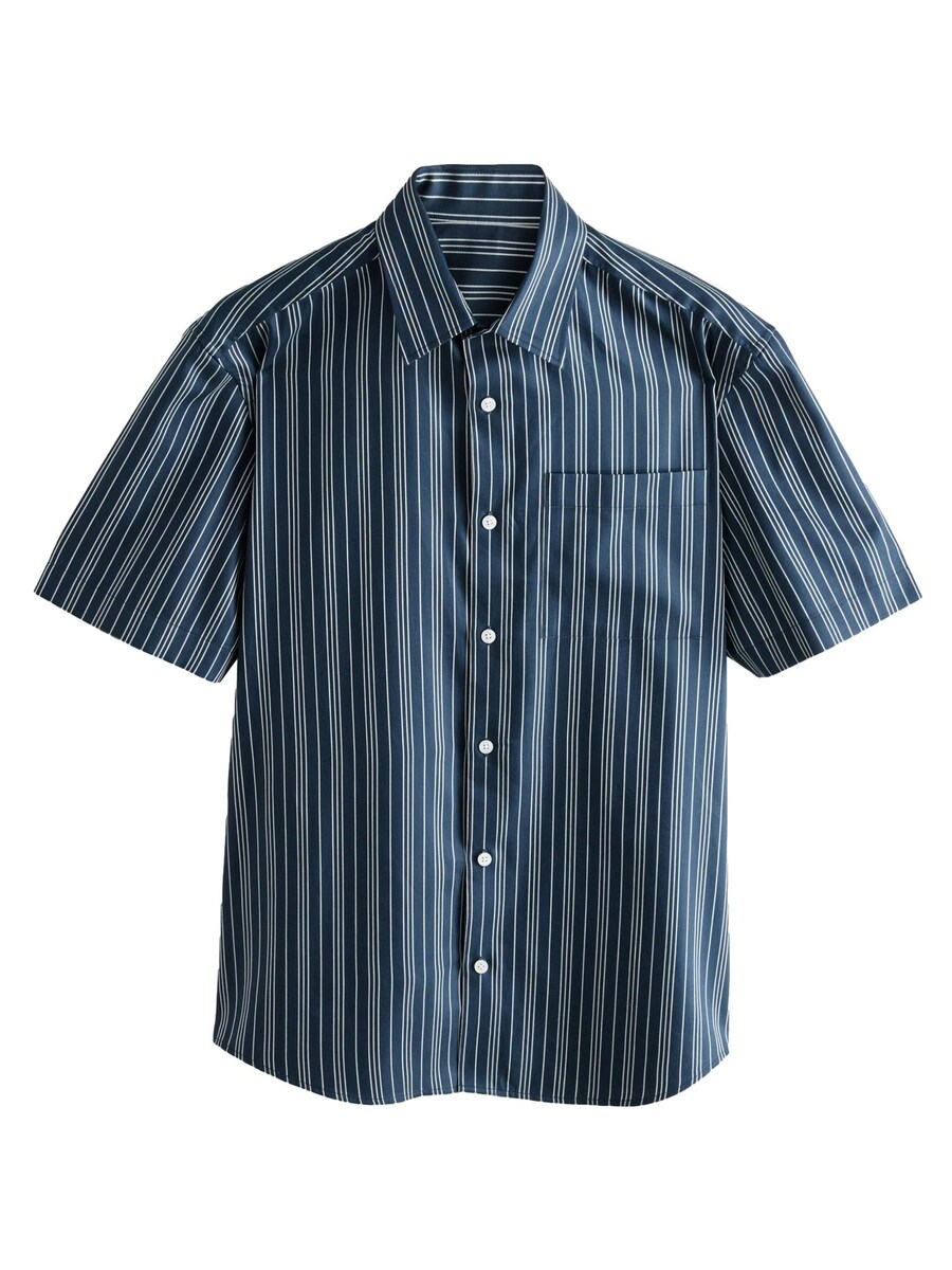 Рубашка на пуговицах классического кроя Next, темно-синий 
Рубашка на пуговицах классического кроя Next, темно-синий