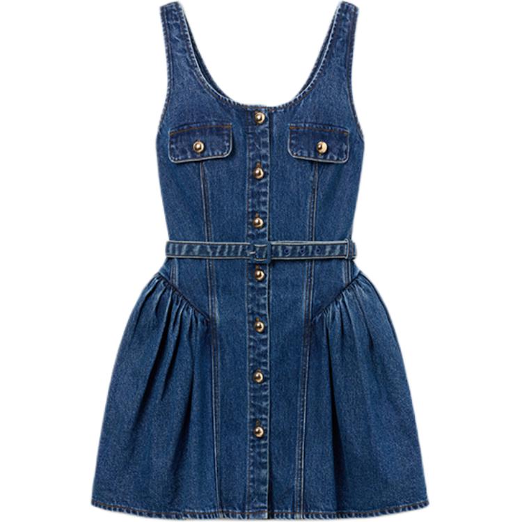 Фасон мини-платья с расклешенным подолом из денима Self-portrait, синий
Фасон мини-платья с расклешенным подолом из денима Self-portrait, синий