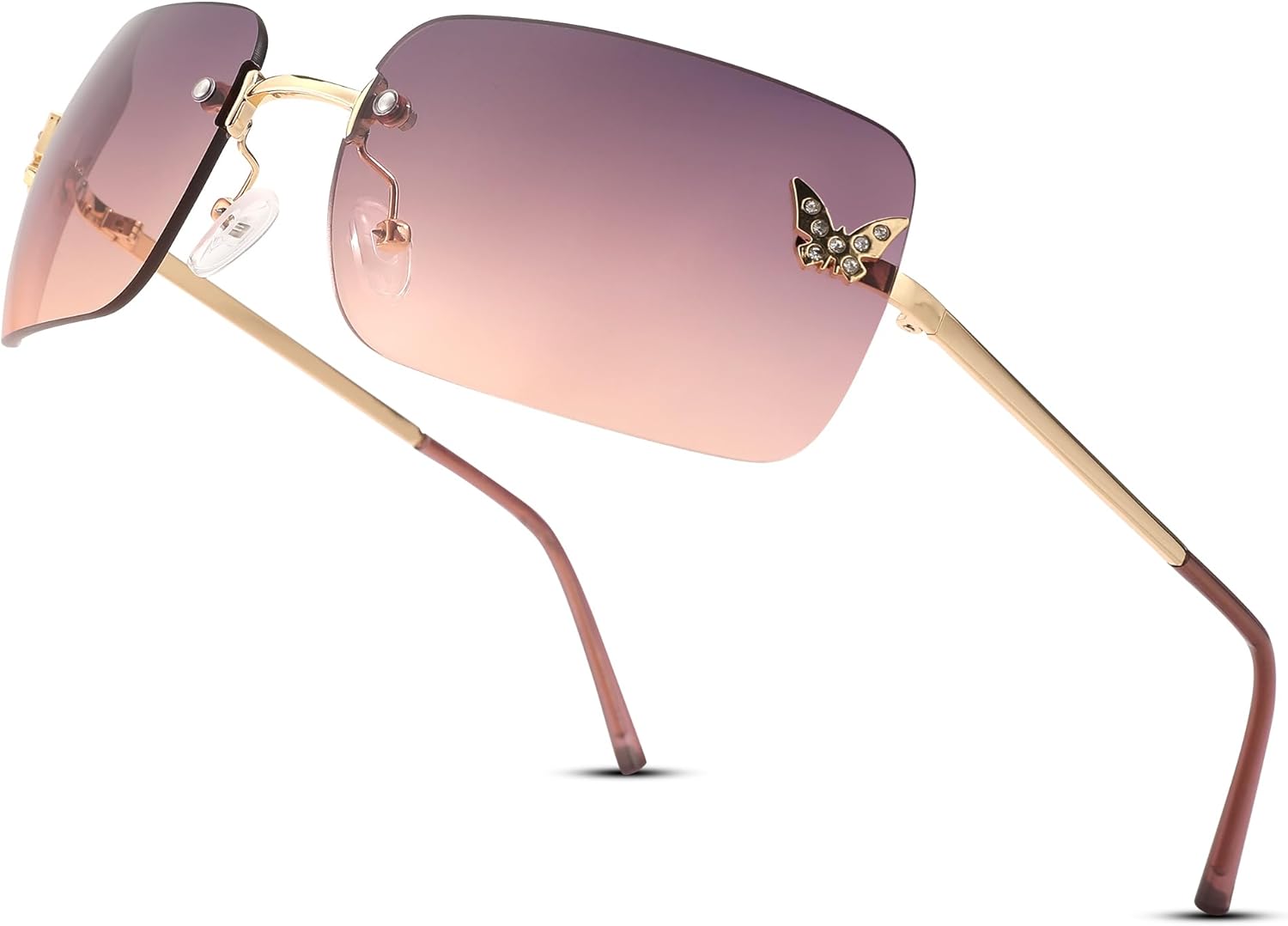 Солнцезащитные очки прямоугольной формы без оправы для женщин и мужчин, ретро-стиль, квадратные солнцезащитные очки в винтажном стиле, идеальный подарок на Рождество Revemo, D4 Gold/Purple Brown
Солнцезащитные очки прямоугольной формы без оправы для женщин и мужчин, ретро-стиль, квадратные солнцезащитные очки в винтажном стиле, идеальный подарок на Рождество Revemo, D4 Gold/Purple Brown