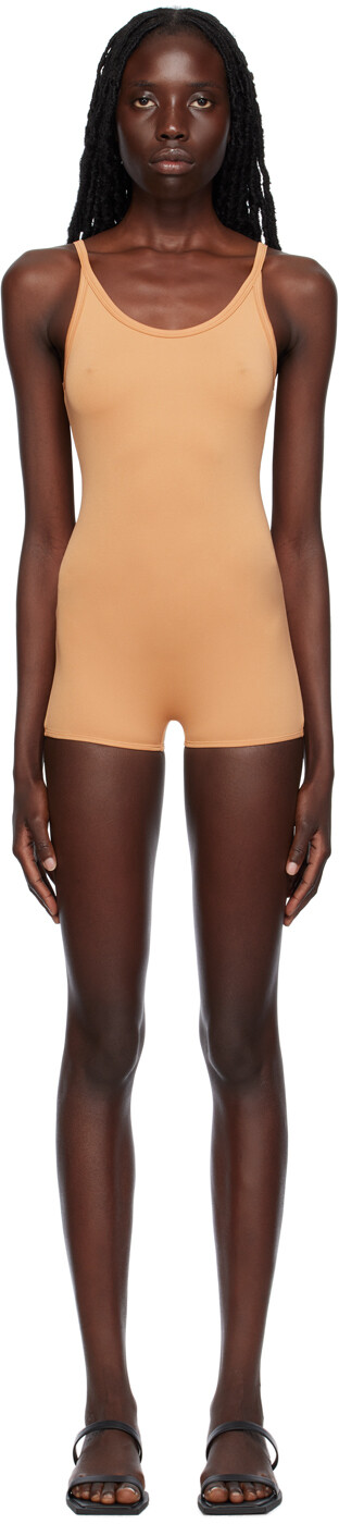 Бежевый кожаный комбинезон ISSEY MIYAKE
Бежевый кожаный комбинезон ISSEY MIYAKE