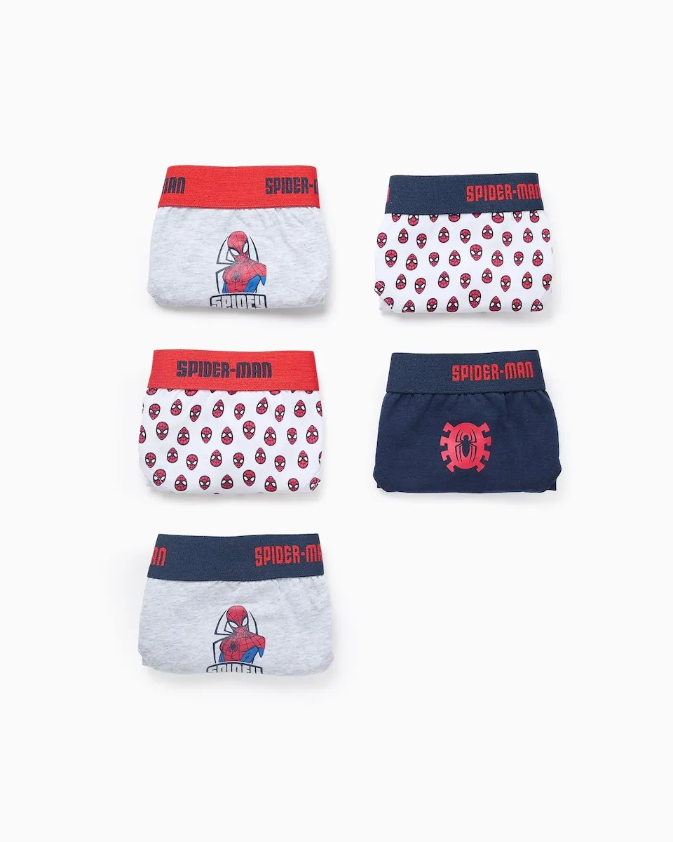 Набор из 5 детских боксеров с мотивом Человек-паук, эластичная талия Zippy, темно-синий
Набор из 5 детских боксеров с мотивом Человек-паук, эластичная талия Zippy, темно-синий