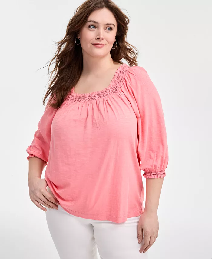 Топ с рукавом 3/4 для полных Style & Co, розовый
Топ с рукавом 3/4 для полных Style & Co, розовый