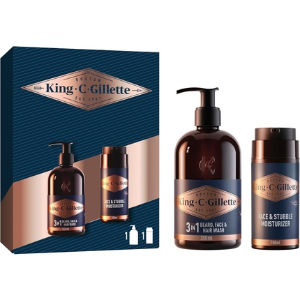 Набор для ухода за бородой King C Gillette Perfect Beard Care Kit с 3-в-1 средством для бороды, лица и волос
Набор для ухода за бородой King C Gillette Perfect Beard Care Kit с 3-в-1 средством для бороды, лица и волос