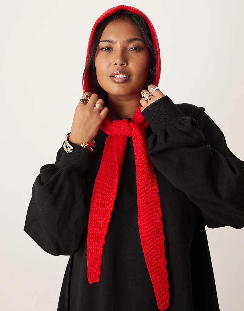 Шерстяной вязаный шарф с капюшоном ASOS DESIGN красного цвета
Шерстяной вязаный шарф с капюшоном ASOS DESIGN красного цвета