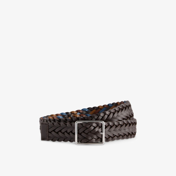 Ремень Paul Smith плетеный кожаный, коричневый
Ремень Paul Smith плетеный кожаный, коричневый