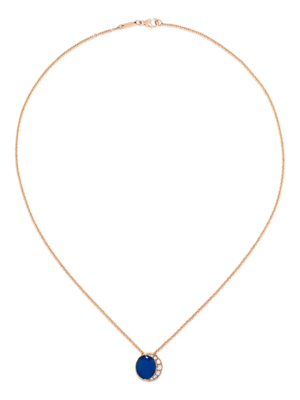 Колье Fortuna из 18-каратного розового золота с бриллиантами и агатом David Morris, синий
Колье Fortuna из 18-каратного розового золота с бриллиантами и агатом David Morris, синий