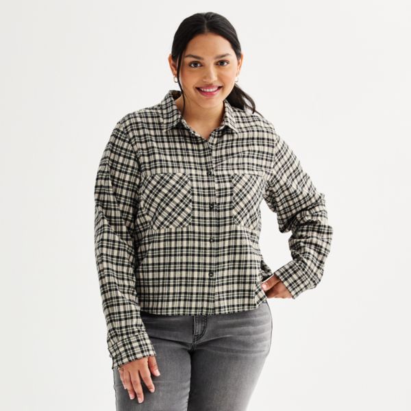 Укороченная фланелевая рубашка больших размеров для юниоров So, цвет cream black plaid
Укороченная фланелевая рубашка больших размеров для юниоров So, цвет cream black plaid