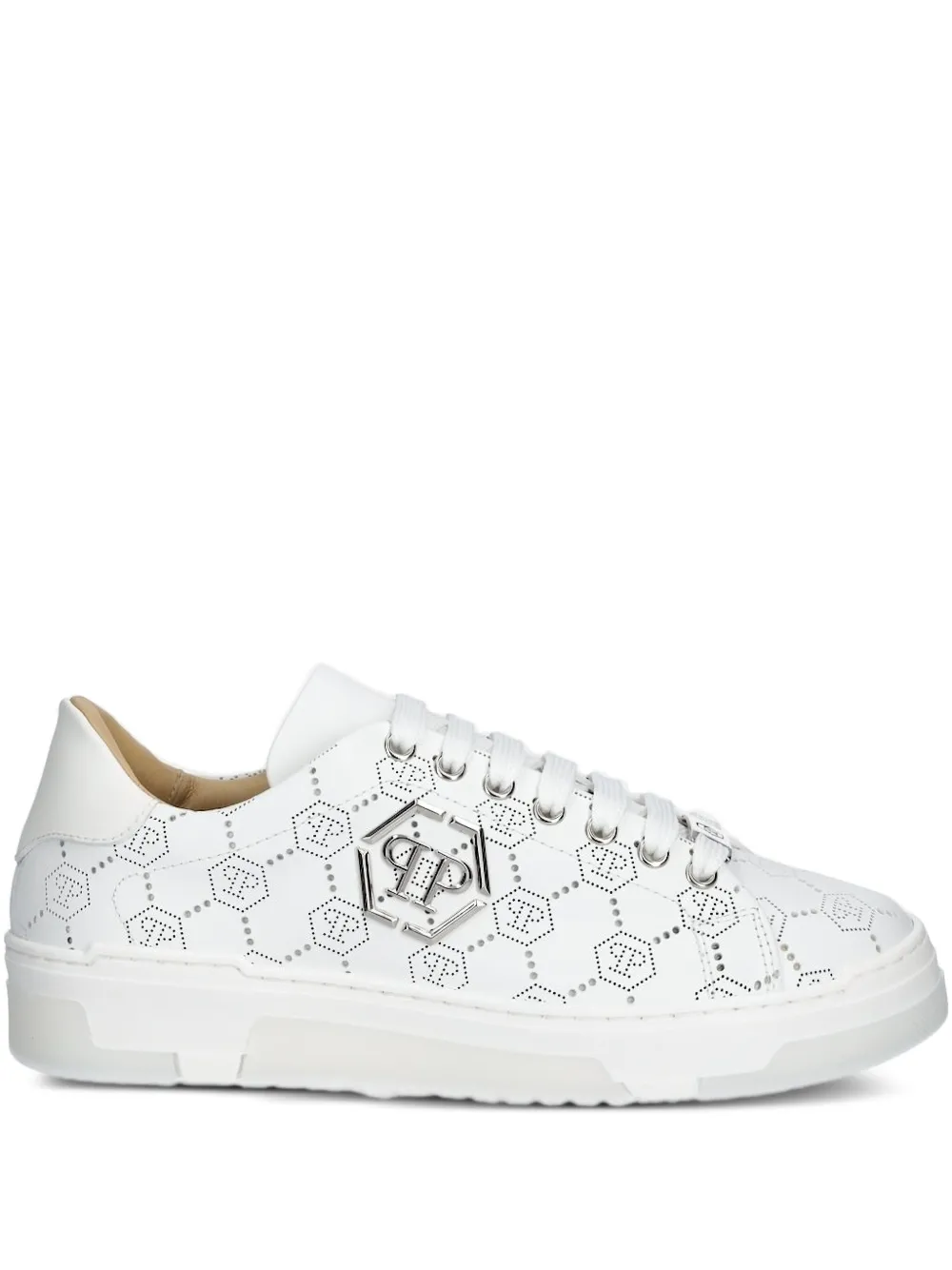 Кроссовки с перфорацией и логотипом Philipp Plein, белый
Кроссовки с перфорацией и логотипом Philipp Plein, белый