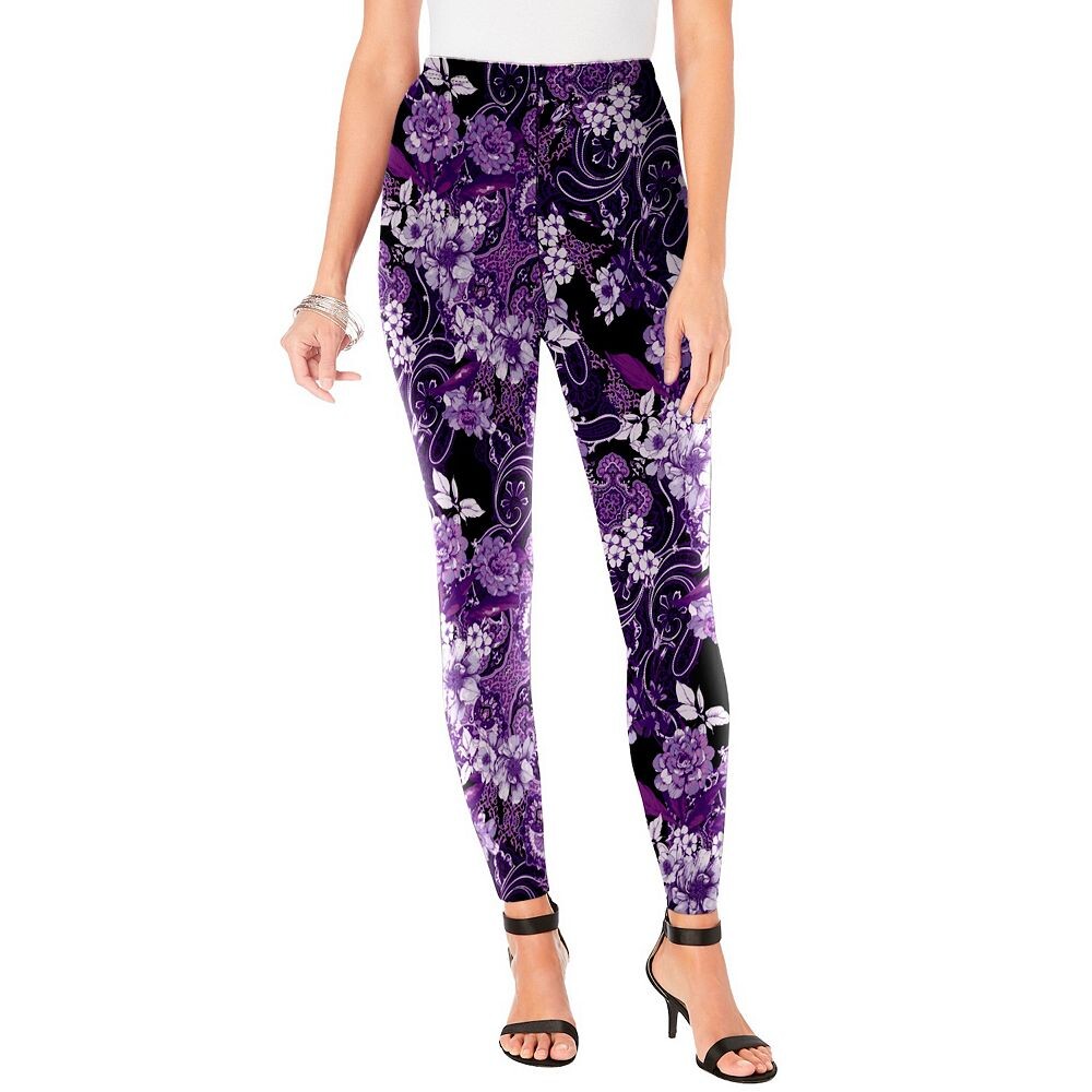 Женские эластичные леггинсы больших размеров Roaman длиной до щиколотки Roaman's, цвет Purple Rose Paisley
Женские эластичные леггинсы больших размеров Roaman длиной до щиколотки Roaman's, цвет Purple Rose Paisley